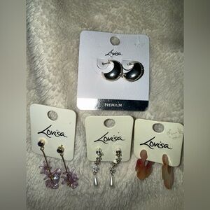 Lovisa Silver and Pink Earrings Set